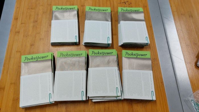 A series of Pocketpower packages.